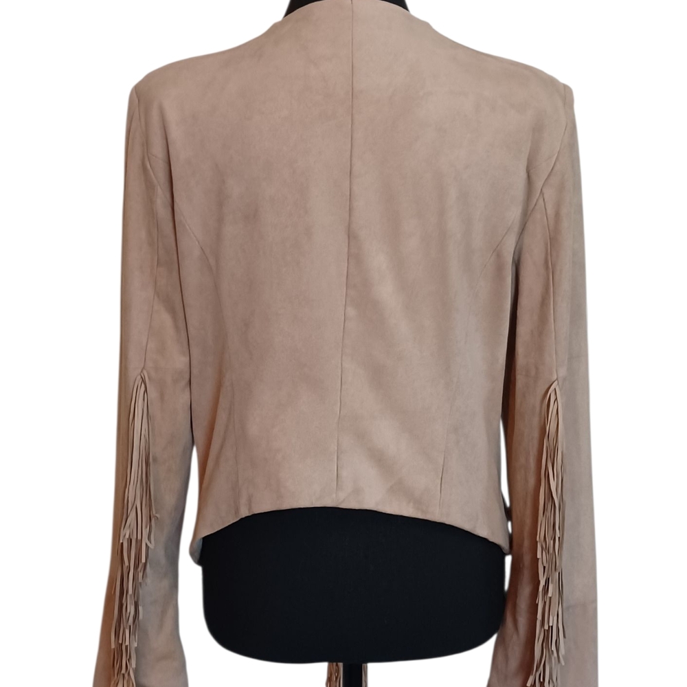 Guess Tan Fringe Women's Blazer - Picture 3 of 6